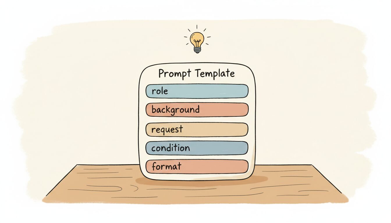 プロンプト5要素テンプレートの図