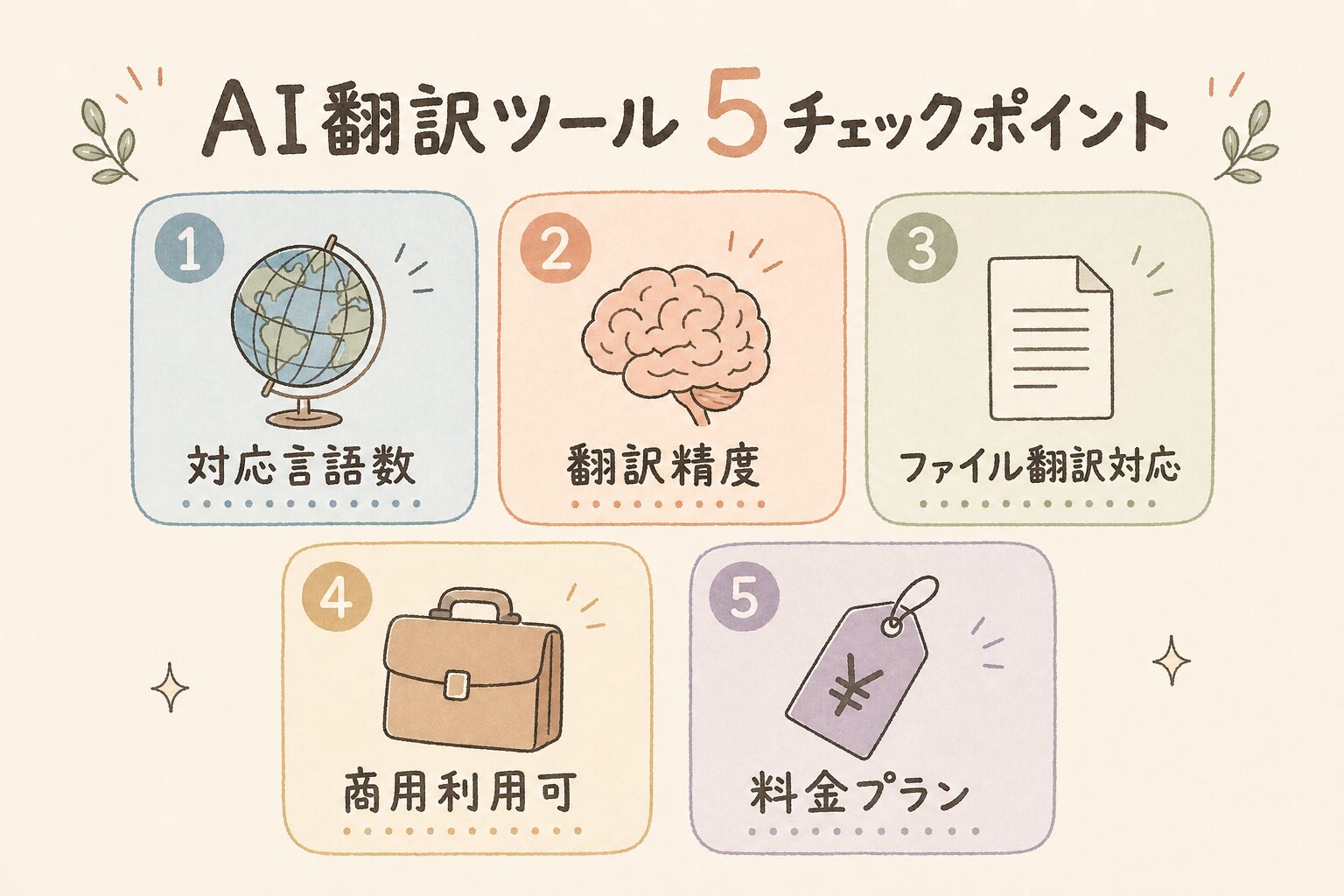 AI翻訳ツール選び方5チェックポイント
