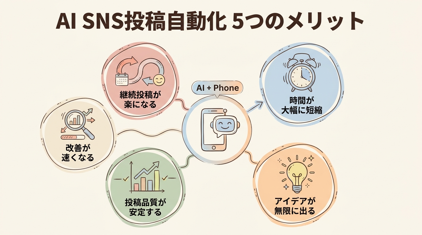 AIでSNS投稿を自動化する5つのメリット