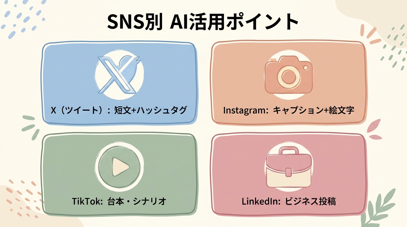 SNS別AI活用法