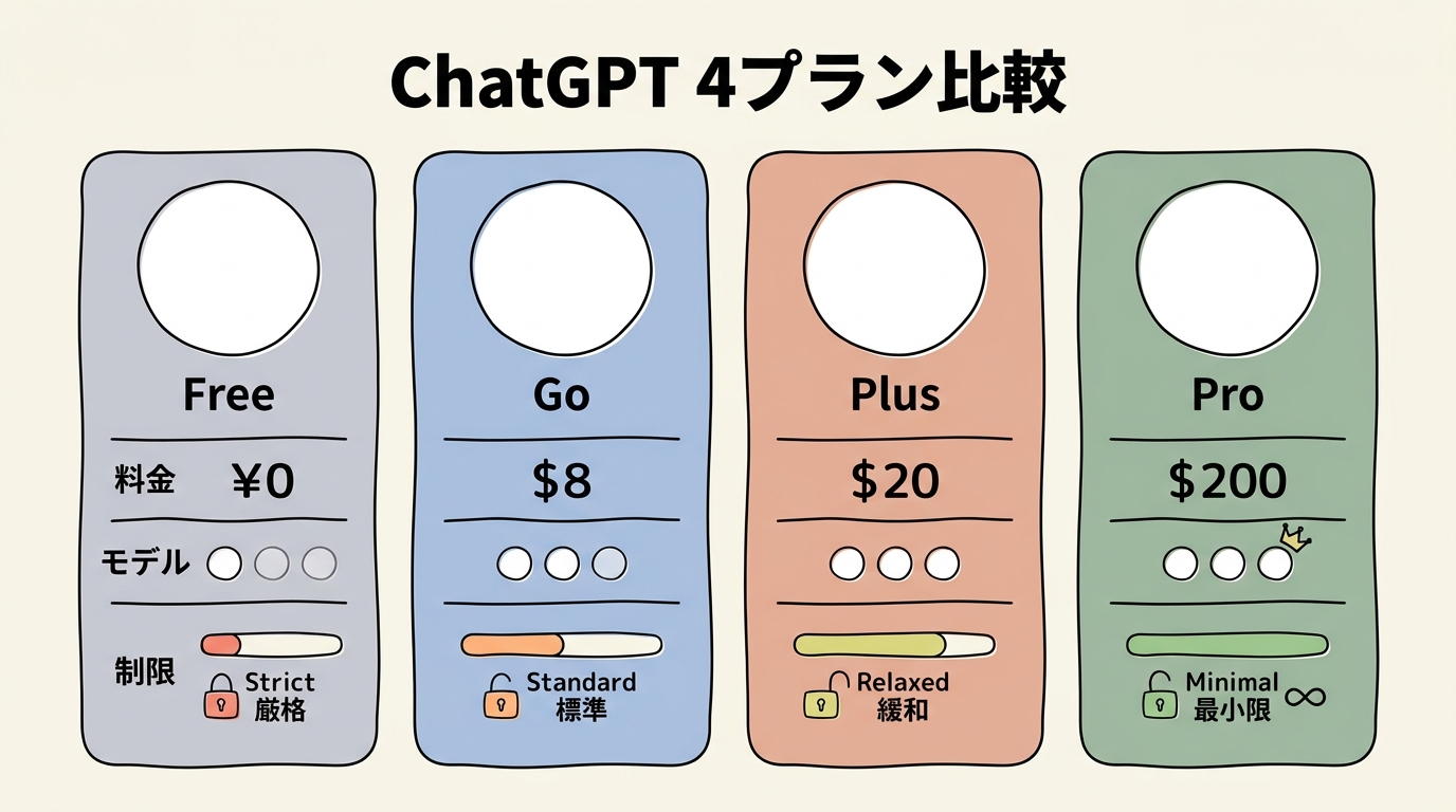 ChatGPT 4プラン比較図解