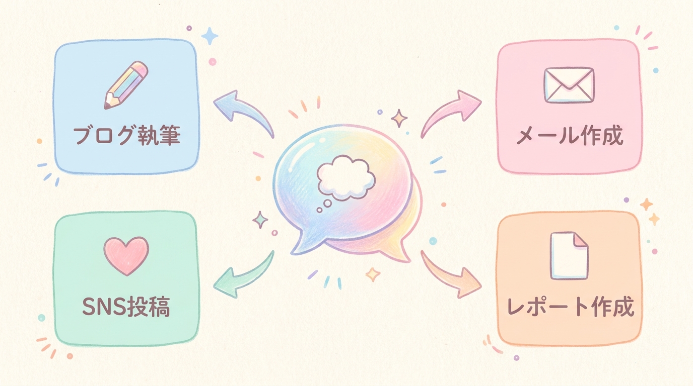 用途別AI文章ツールの活用例