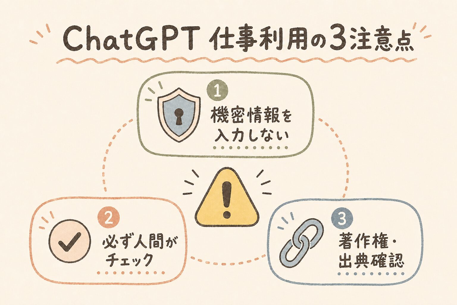 ChatGPT仕事利用の3注意点