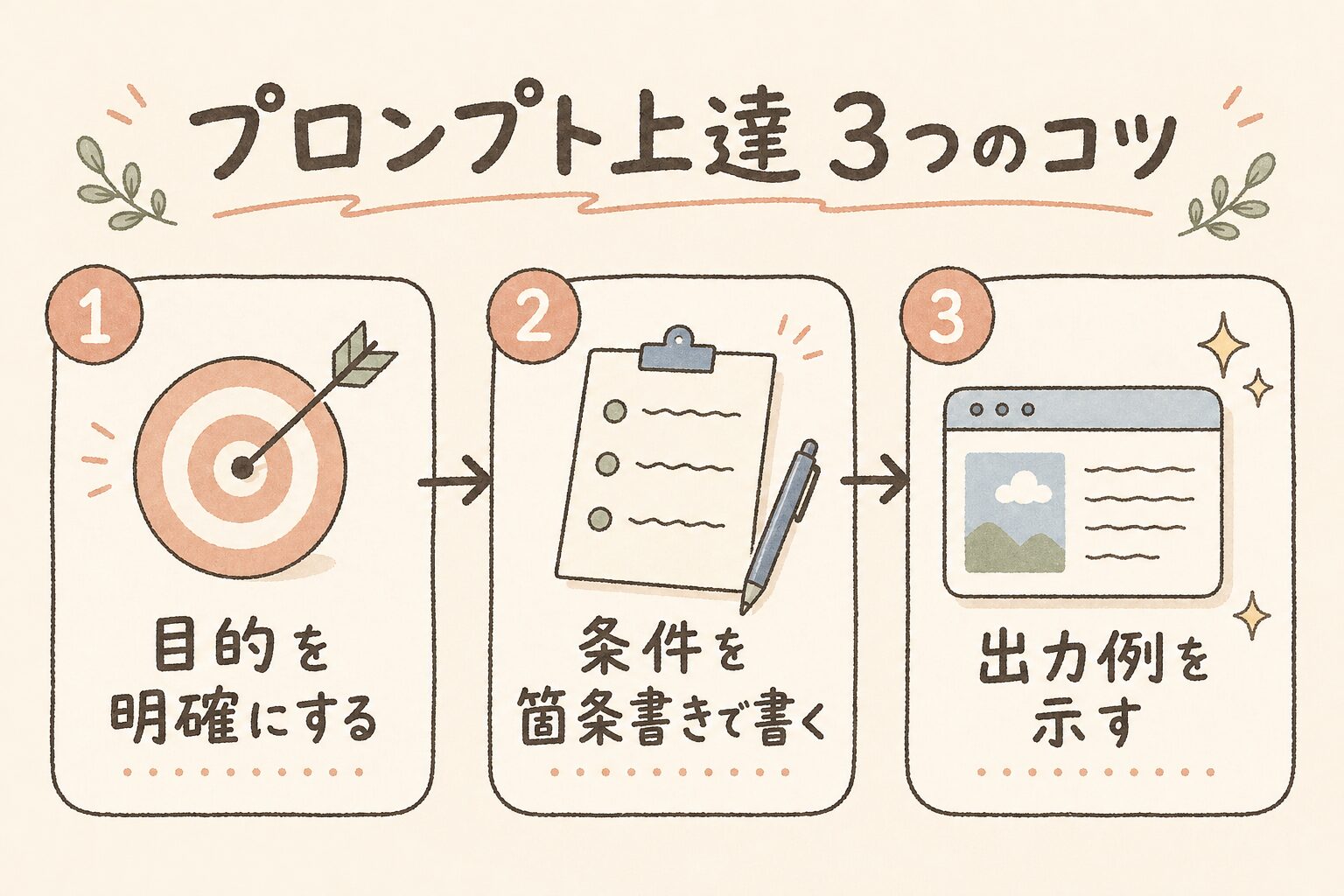 プロンプト3コツフロー