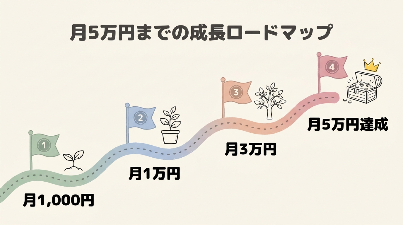 月5万円までの道筋ロードマップ
