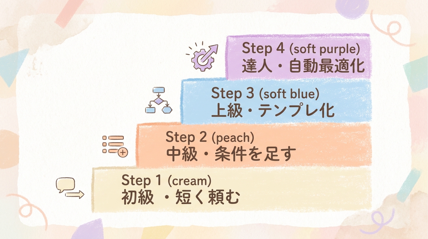 プロンプト初級→中級→上級のロードマップ
