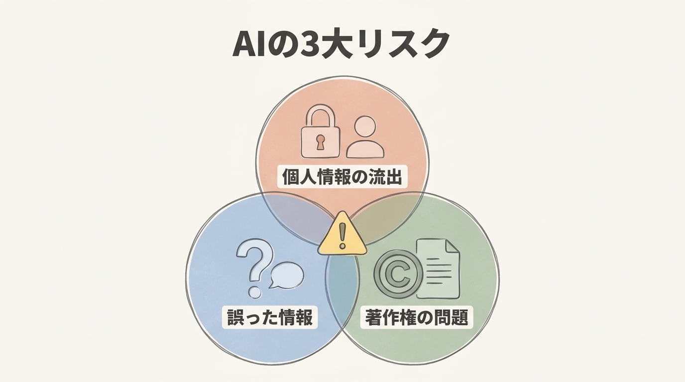 AI利用3大リスクの概念図