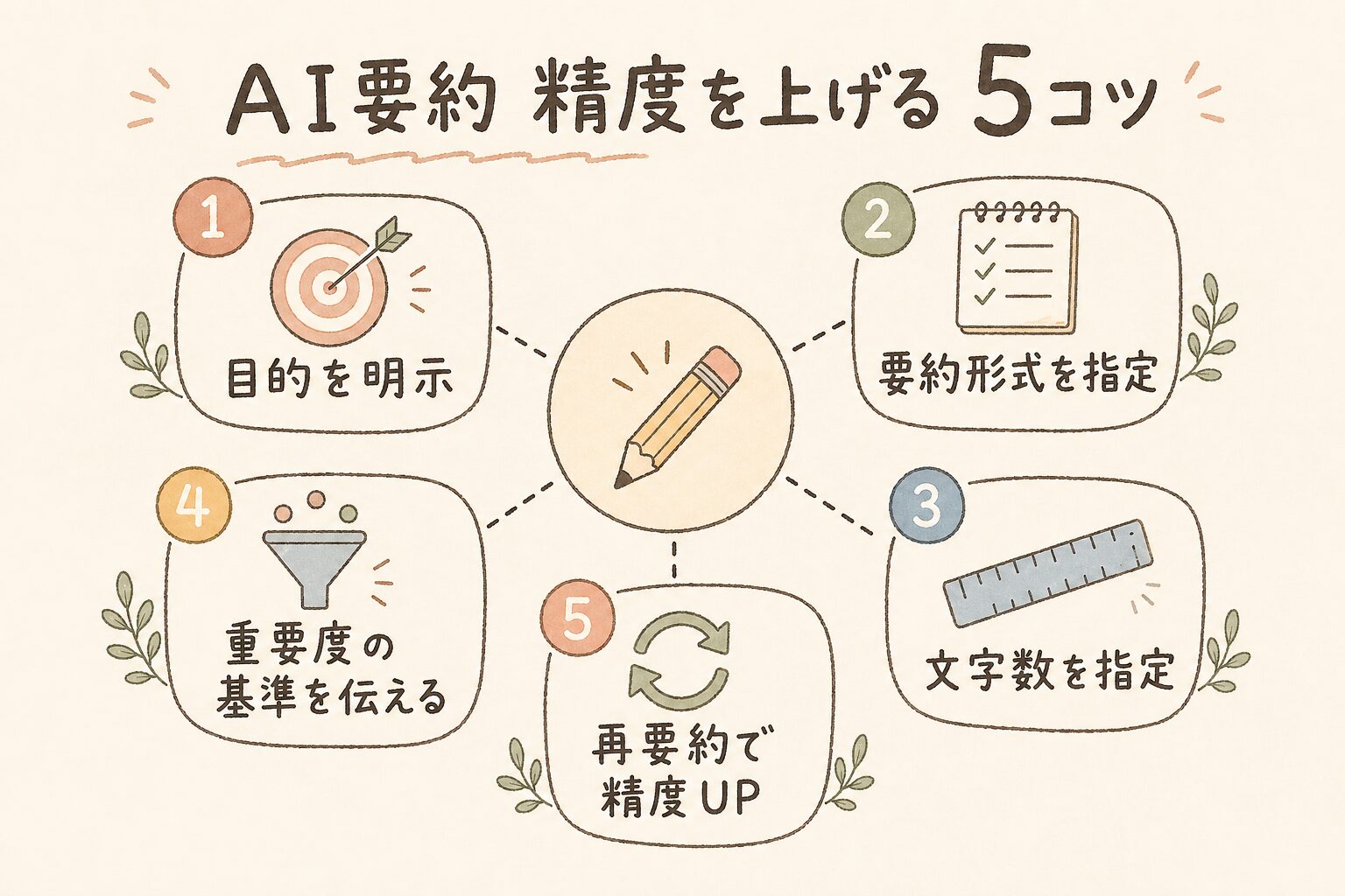 AI要約 精度を上げる5コツ