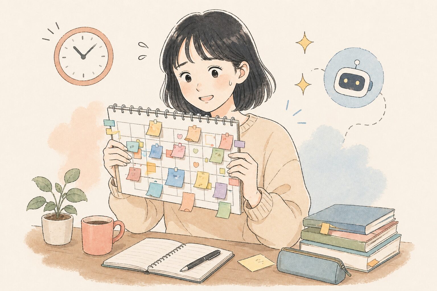 スケジュール管理にパンクするイメージ