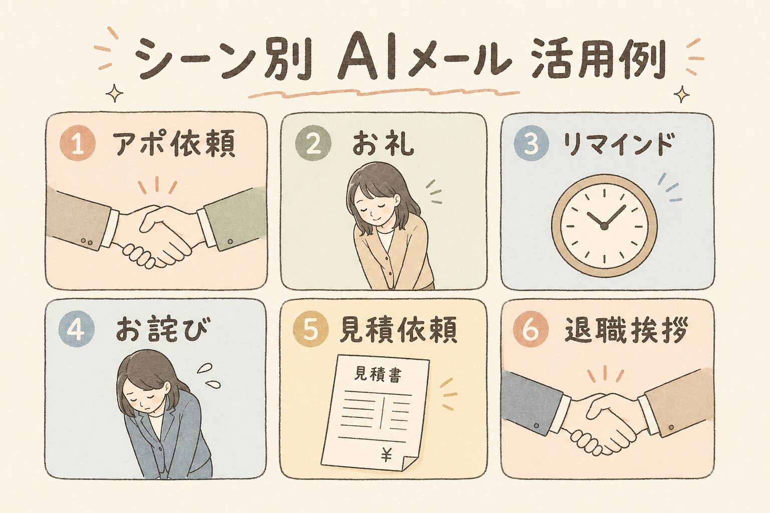 シーン別AIメール活用例