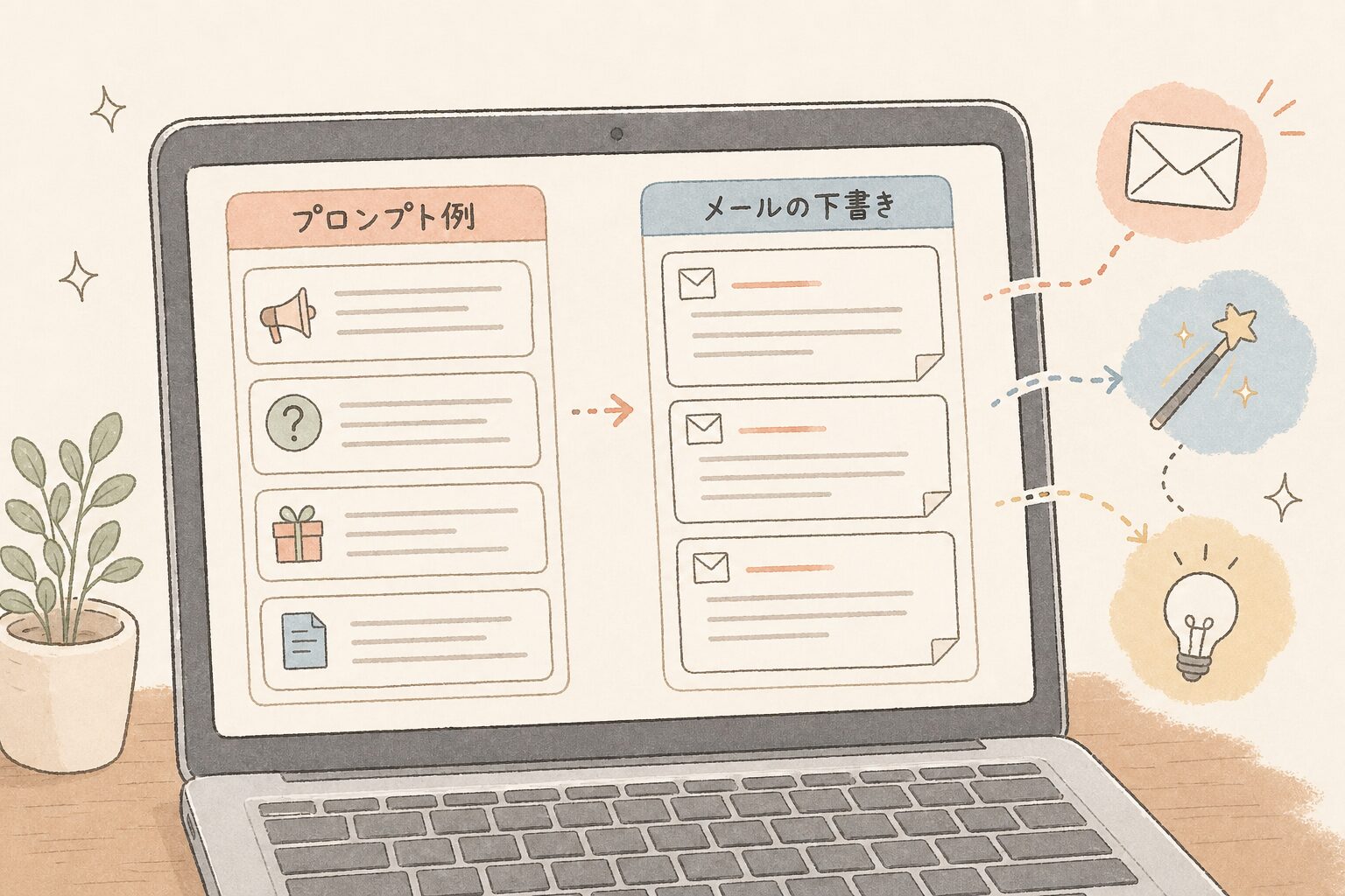 メールプロンプト例