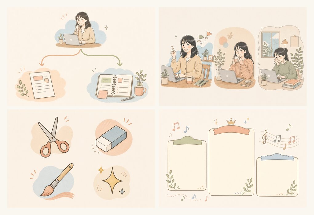 ブログ挿絵の例：シーン別